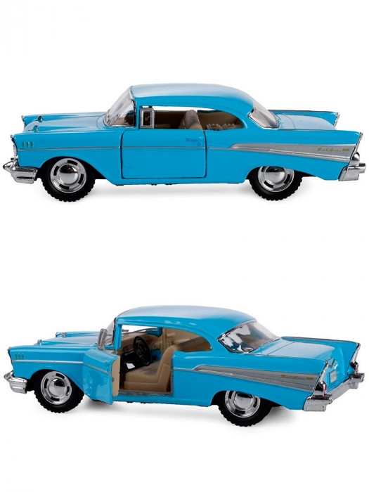 Металлическая машинка Kinsmart 1:40 «1957 Chevrolet Bel Air» инерционная, голубая KT5313D-4