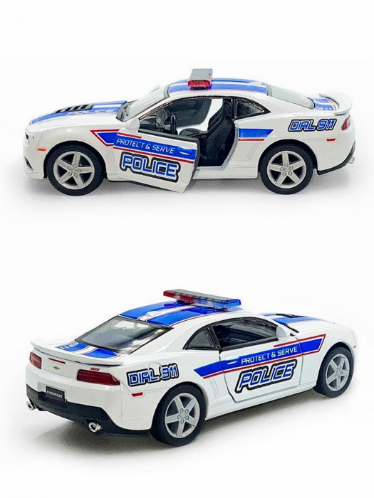 Металлическая машинка Kinsmart 1:38 «2014 Chevrolet Camaro (Полиция)» инерционная KT5383DPR-1