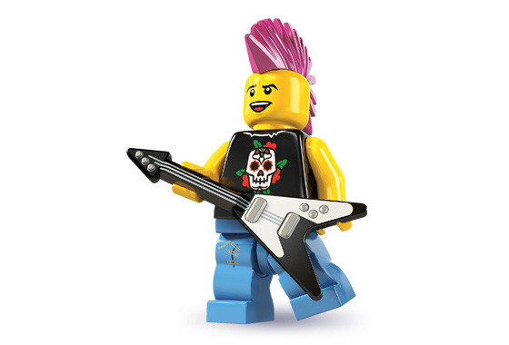 8804_09 Рок-гитарист - Коллекционная минифигурка Лего - серия 4 8804-09 8804-09