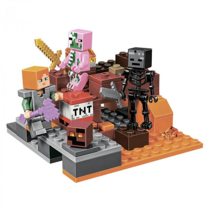 Конструктор BELA аналог Lego Minecraft 21139 Бой в Подземелье 10808