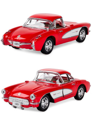 Машинка металлическая Kinsmart 1:34 «1957 Chevrolet Corvette» инерционная, красная