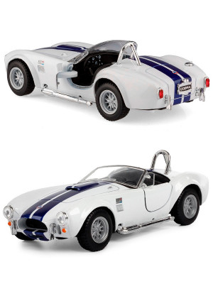 Машинка металлическая Kinsmart 1:32 «1965 Shelby Cobra 427 S/C» инерционная, белая
