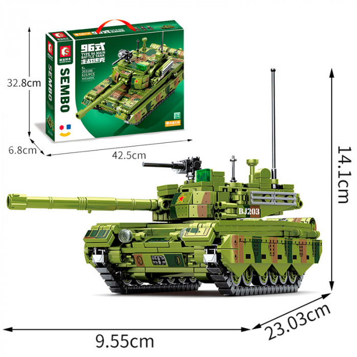 Конструктор Sembo Block Основной боевой танк Type 96 203106