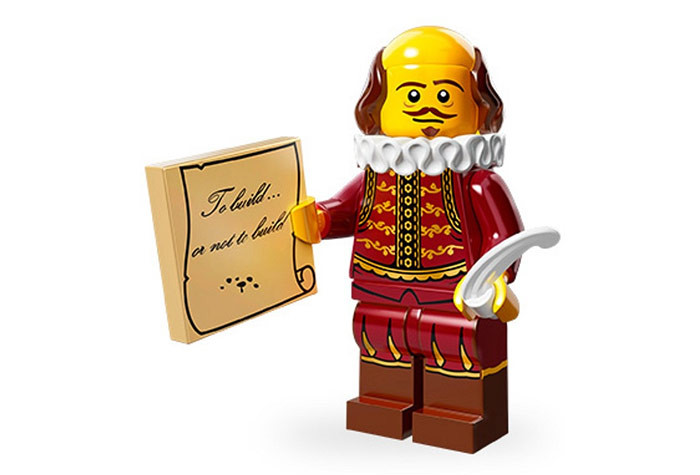 71004-08 Вильям Шекспир - Коллекционная минифигурка Лего Фильм 71004-08 71004-08