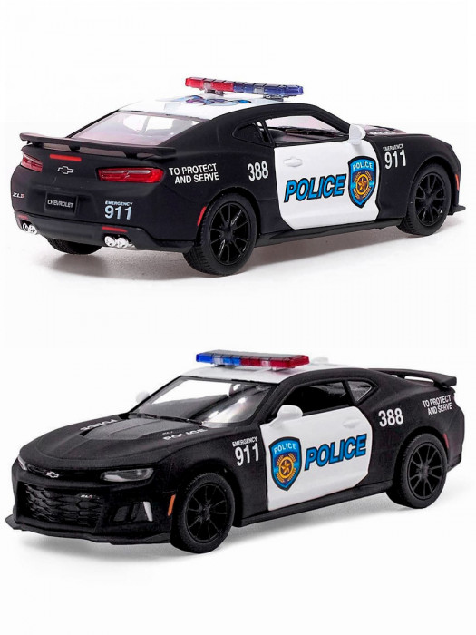 Машинка металлическая Kinsmart 1:38 «2017 Chevrolet Camaro ZL1 (Полиция)» инерционная KT5399DPR-1