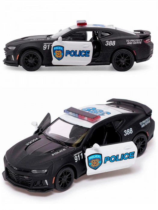 Машинка металлическая Kinsmart 1:38 «2017 Chevrolet Camaro ZL1 (Полиция)» инерционная KT5399DPR-1
