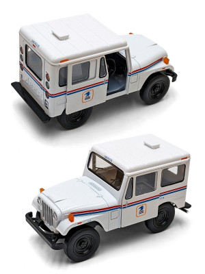 Металлическая машинка Kinsmart 1:26 «1971 Jeep DJ-5B USPS (Почта)» белая, инерционная
