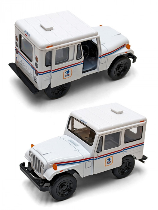 Металлическая машинка Kinsmart 1:26 «1971 Jeep DJ-5B USPS (Почта)» белая, инерционная KT5435D