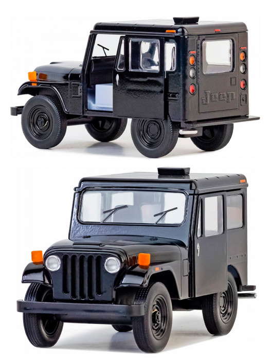 Металлическая машинка Kinsmart 1:26 «1971 Jeep DJ-5B (Dispatcher)» инерционная, чёрная KT5433D-4