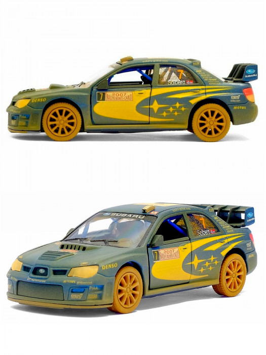 Металлическая машинка Kinsmart 1:36 «Subaru Impreza WRC 2007 (после заезда)» инерционная KT5328DY