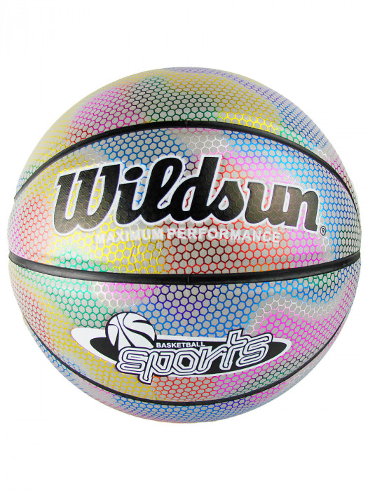 Баскетбольный мяч Wildsun светоотражающий, голографический, размер 7 44463-1