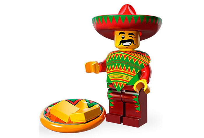 71004-12 Мексиканец с тако - Коллекционная минифигурка Лего Фильм 71004-12 71004-12