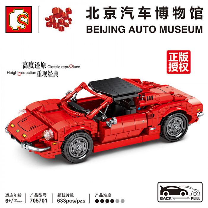 Конструктор Sembo Block Пекинский автомузей: Ferrari Dino 246 GTS 705701