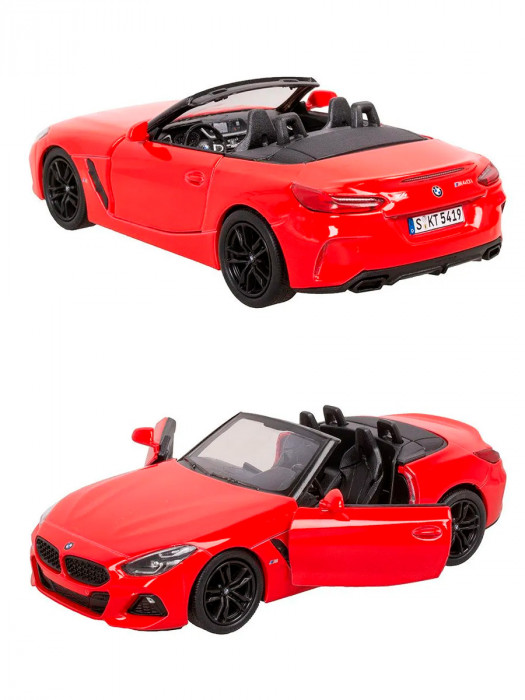 Металлическая машинка Kinsmart 1:34 «BMW Z4» инерционная, красная KT5419D-1