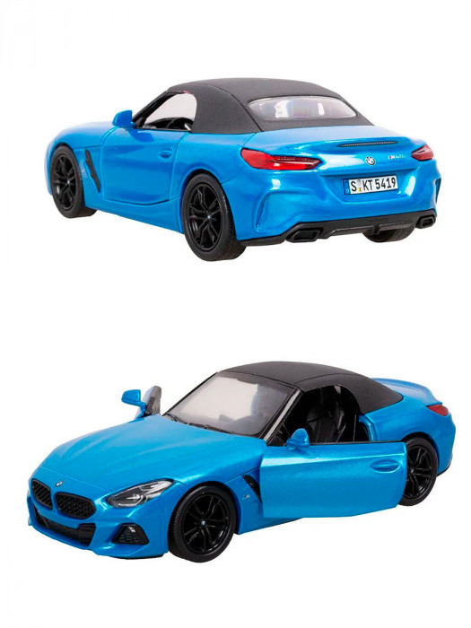 Металлическая машинка Kinsmart 1:34 «BMW Z4» инерционная, голубая KT5419D-2
