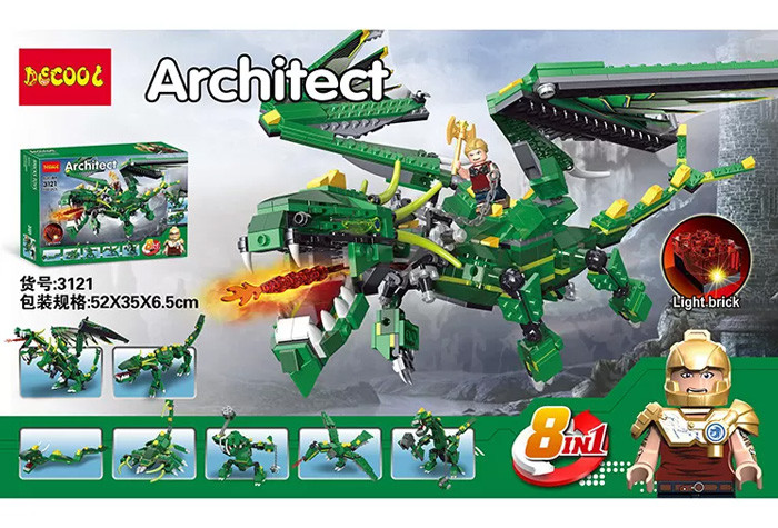 Конструктор Decool аналог LEGO 4894 Мифические создания (8 в 1) 3121