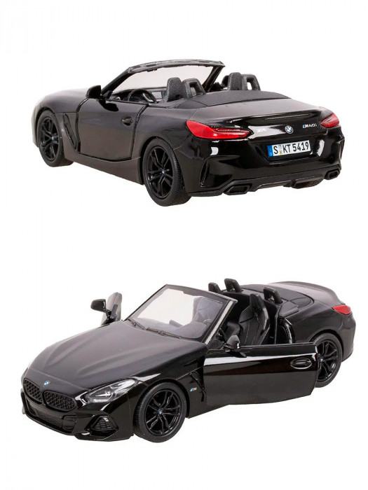 Металлическая машинка Kinsmart 1:34 «BMW Z4» инерционная, чёрная KT5419D-3