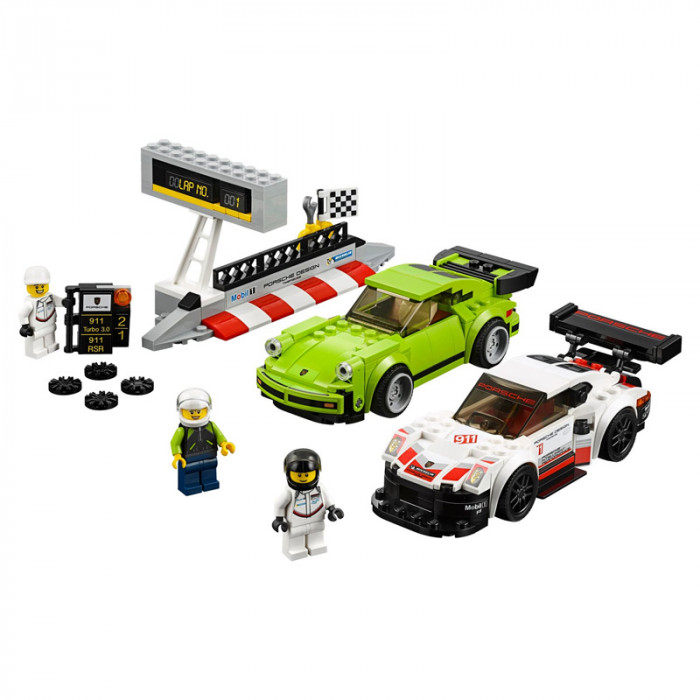 Конструктор BELA аналог Lego Speed Champions 75888 Porsche 911 RSR и 911 Turbo 3.0 10946