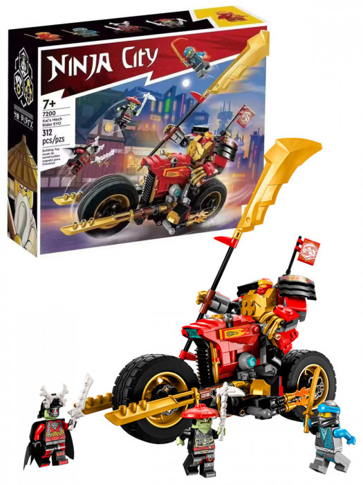 Конструктор аналог Lego Ninjago 71783 Робот-гонщик Эво Кая 7200