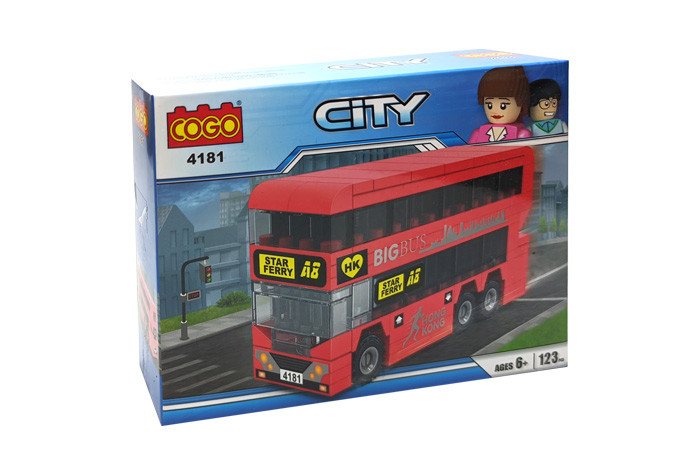 Конструктор COGO Двухэтажный автобус (красный) 4181