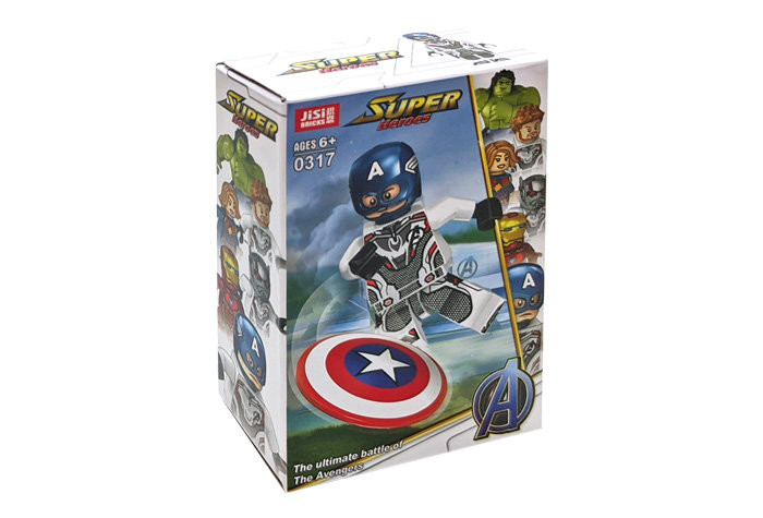 Минифигурка JiSi Bricks Супергерои: Мстители - Финал - Капитан Америка 0317