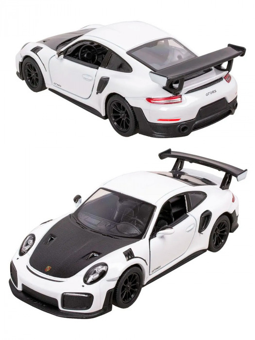 Металлическая машинка Kinsmart 1:36 «Porsche 911 GT2 RS» инерционная, белая KT5408D-1