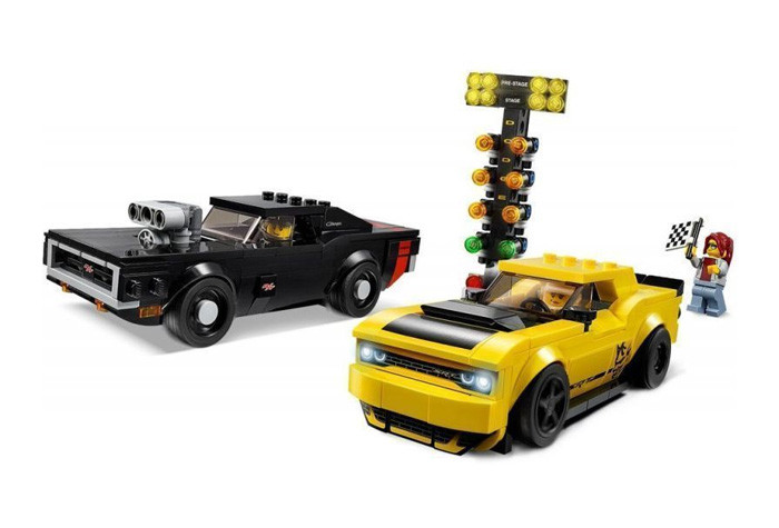 Конструктор LARI аналог Lego 75893 Автомобили 2018 Dodge Challenger SRT Demon и 1970 Dodge Charger R/T 11256