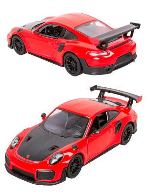 Металлическая машинка Kinsmart 1:36 «Porsche 911 GT2 RS» инерционная, красная