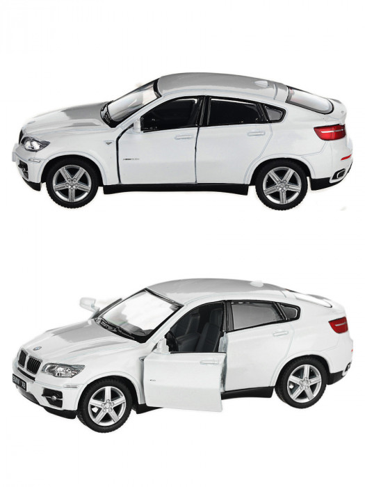 Металлическая машинка Kinsmart 1:38 «BMW X6» инерционная, белая KT5336D-2