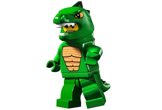 8805_13 Человек в костюме ящерицы - Коллекционная минифигурка Лего - серия 5 8805-13 8805-13