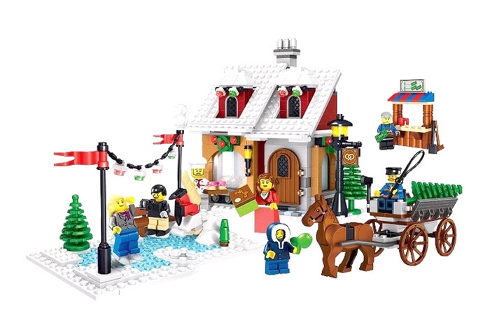 Конструктор LELE аналог LEGO 10216 Пекарня в зимней деревне 39072