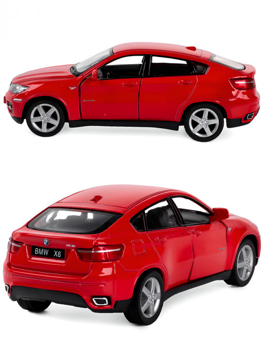 Металлическая машинка Kinsmart 1:38 «BMW X6» инерционная, красная KT5336D-4