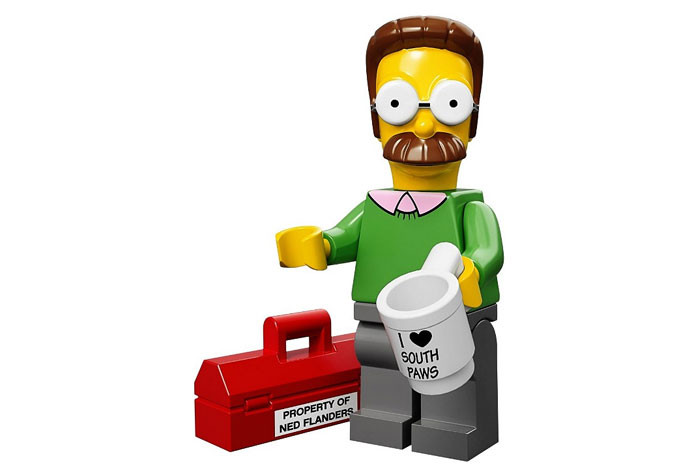 71005-07 Ned Flanders - Коллекционная минифигурка Лего Симпсоны 71005-07 71005-07