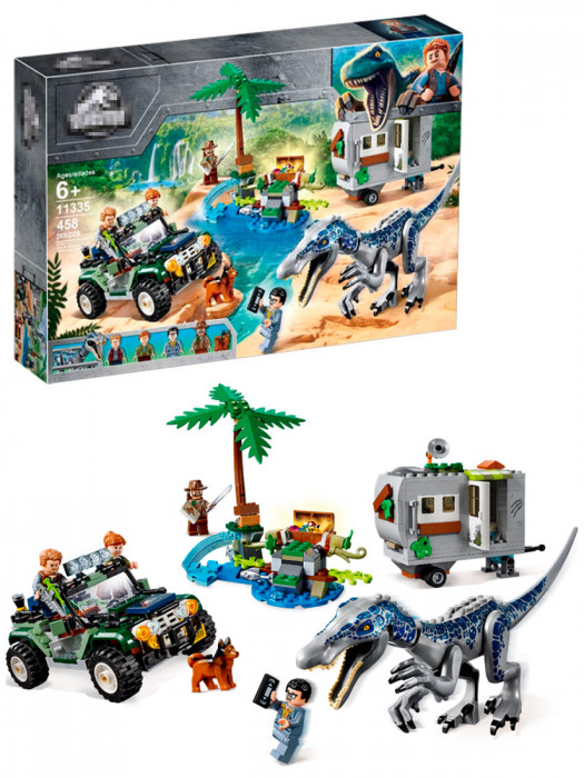 Конструктор аналог Lego Jurassic World 75935 Поединок с бариониксом: охота за сокровищами 21335