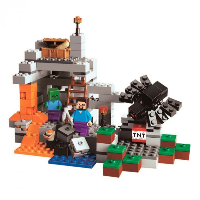 Конструктор BELA аналог Lego Minecraft 21113 Пещера 10174