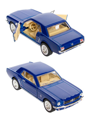 Металлическая машинка Kinsmart 1:36 «1964 1/2 Ford Mustang» инерционная, синяя