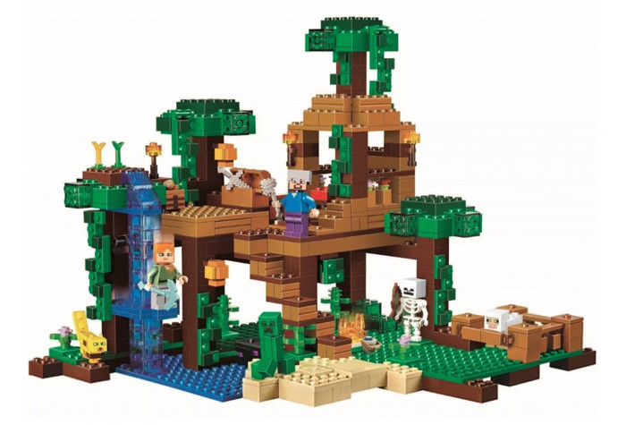 Конструктор аналог Lego Minecraft 21125 Домик на дереве в джунглях 10471