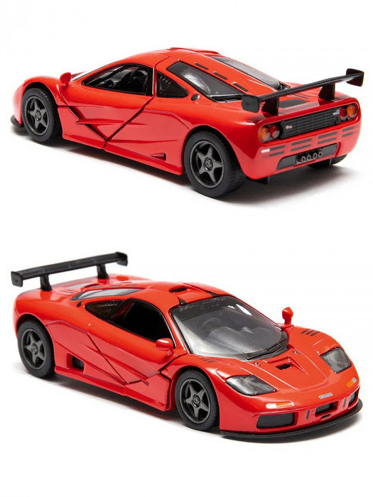 Машинка металлическая Kinsmart 1:34 «1995 McLaren F1 GTR» инерционная, красная KT5411D-3