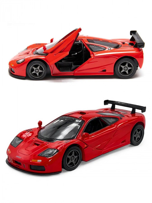 Машинка металлическая Kinsmart 1:34 «1995 McLaren F1 GTR» инерционная, красная