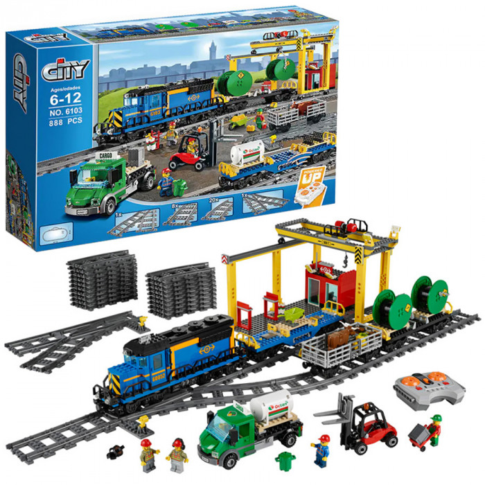 Конструктор аналог Lego City 60052 Грузовой поезд 6103