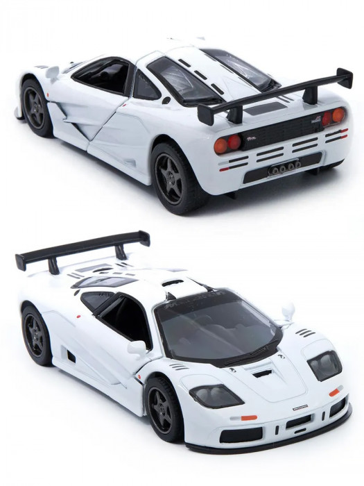 Машинка металлическая Kinsmart 1:34 «1995 McLaren F1 GTR» инерционная, белая KT5411D-4