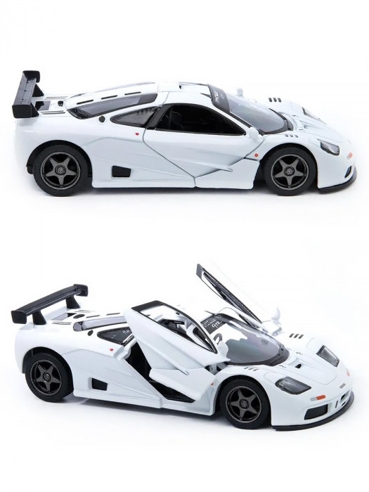 Машинка металлическая Kinsmart 1:34 «1995 McLaren F1 GTR» инерционная, белая KT5411D-4