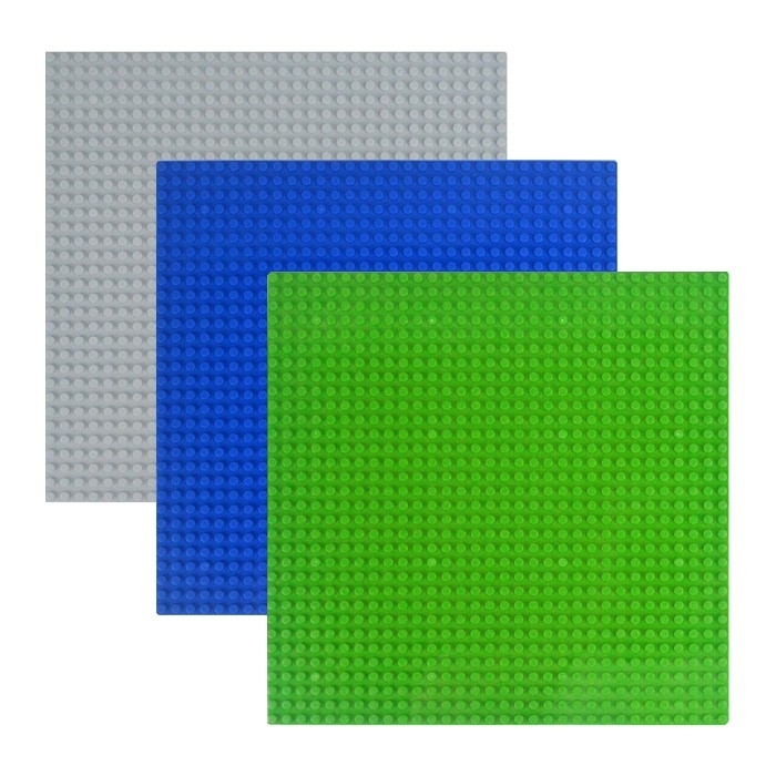 Строительные пластины 25,5х25,5 см 3 шт (светло-зелёная, синяя, серая) 8123-5