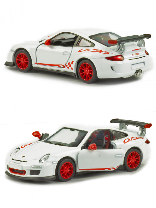 Металлическая машинка Kinsmart 1:36 2010 Porsche 911 GT3 RS инерционная, белая KT5352D-1