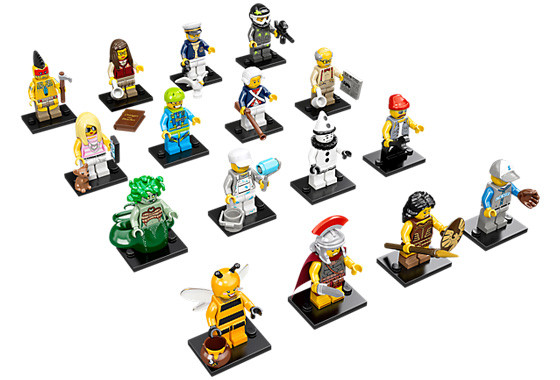 71001_ALL Полный Комплект (16 шт) коллекционных минифигурок Лего - серия 10 71001_ALL 71001_ALL