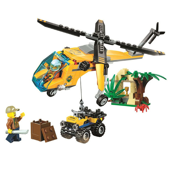 Конструктор BELA аналог Lego City 60158 Грузовой вертолёт исследователей джунглей 10709