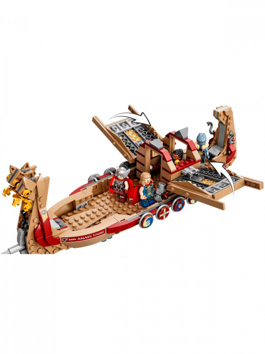 Конструктор аналог Lego Super Heroes 76208 Тор: Корабль Асгарда Козья лодка 77208