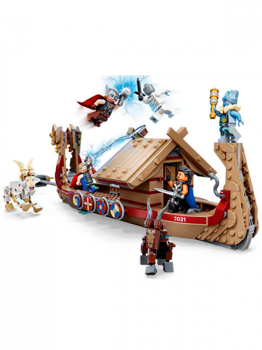 Конструктор аналог Lego Super Heroes 76208 Тор: Корабль Асгарда Козья лодка 77208